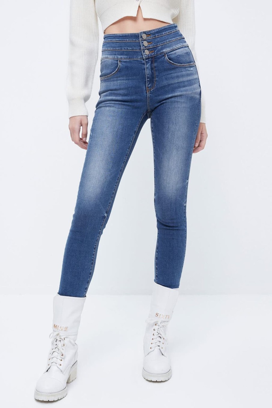 MISS SIXTY High Waist | High-Rise Skinny Jeans Middle Blue