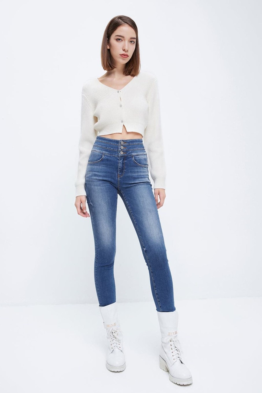 MISS SIXTY High Waist | High-Rise Skinny Jeans Middle Blue