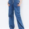 MISS SIXTY Wide Leg | Vintage Blue Drawstring Wide Leg Jeans Middle Blue