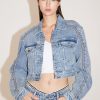 MISS SIXTY Jackets & Outerwears | American Style Vintage Cargo Denim Jacket Middle Blue