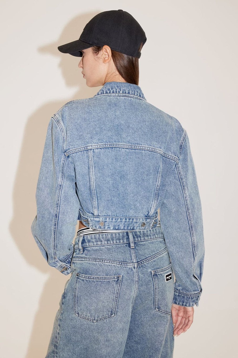 MISS SIXTY Jackets & Outerwears | American Style Vintage Cargo Denim Jacket Middle Blue