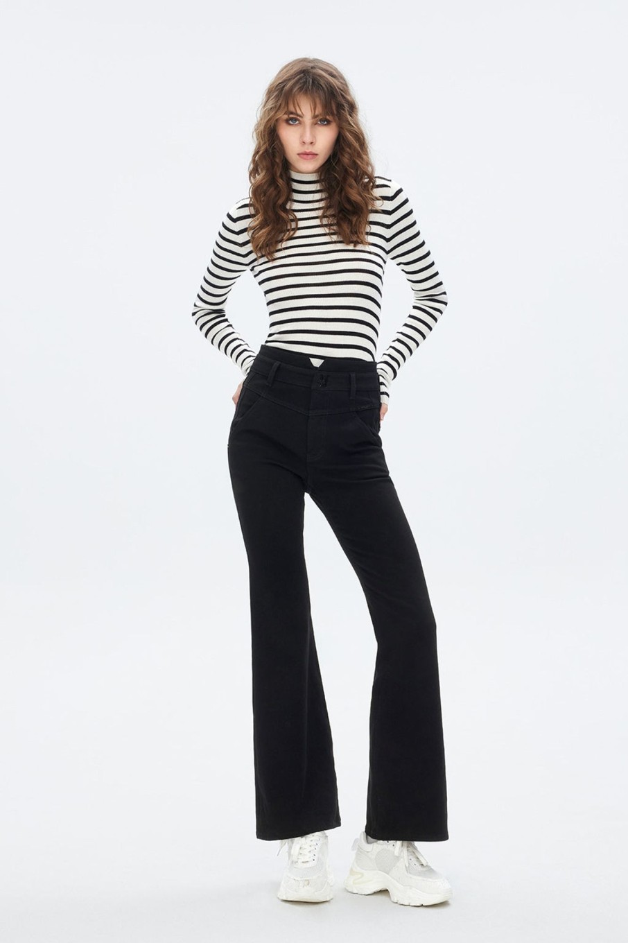 MISS SIXTY Flare | Stretchy Slim Fit Flared Jeans Black