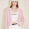 MISS SIXTY Sweaters | Sheer Ribbed Knitted Cardigan Rose