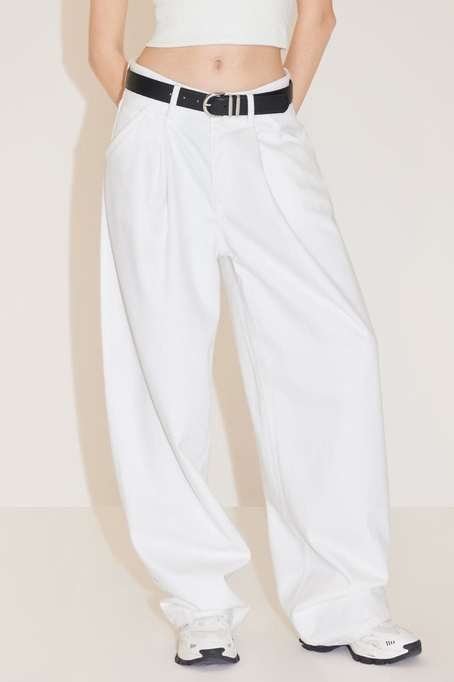 MISS SIXTY Spring-Summer | Miss Sixty X Keith Haring Capsule Collection White Straight Relaxed Fit Jeans Bright White