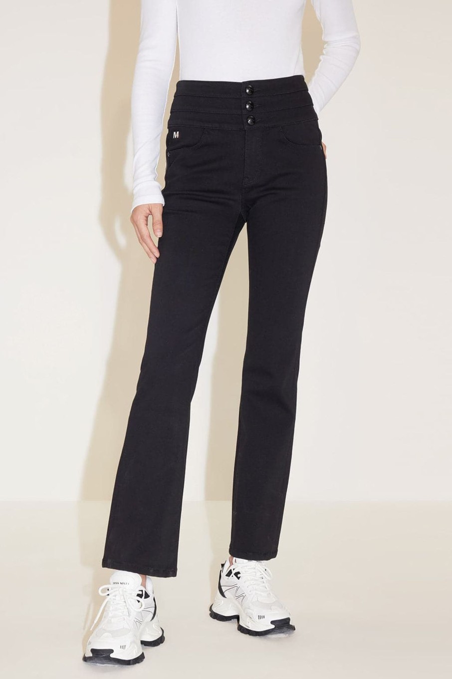 MISS SIXTY Flare | High Waist Stretchy Flared Jeans Black