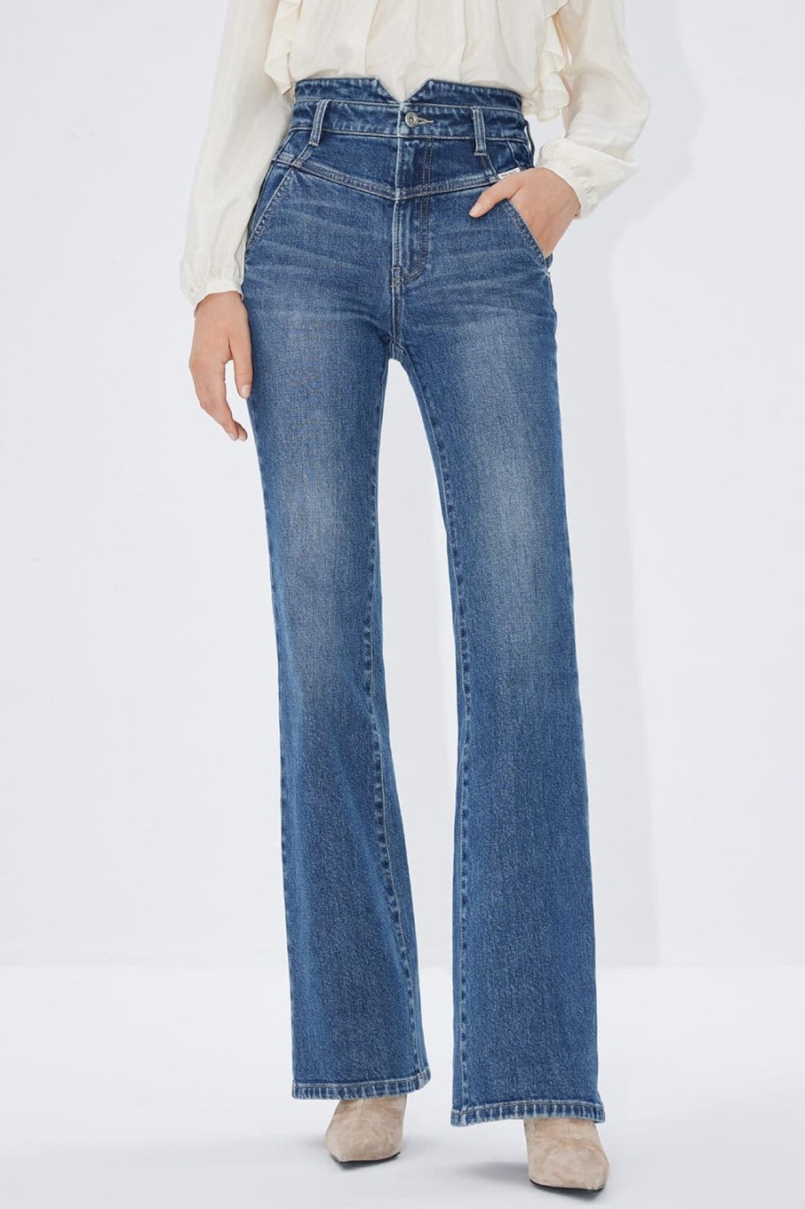 MISS SIXTY Flare | High Waist Flared Rigid Jeans Middle Blue