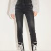 MISS SIXTY High Waist | Black And Gray Four-Button High Waist Slim Fit Cashmere Blend Stretchy Jeans Black Fog