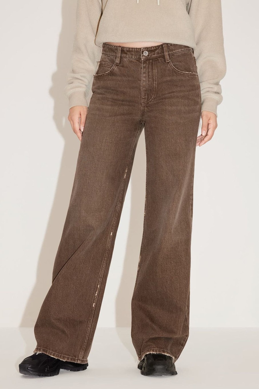 MISS SIXTY Fall-Winter | Angel Collection Embroideryed Vintage Straight Fit Jeans Khaki