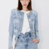 MISS SIXTY Jackets & Outerwears | Stylish Cropped Denim Jacket Middle Blue