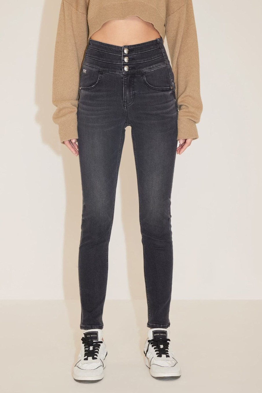 MISS SIXTY High Waist | High Waist Slim Fit Jeans Black Fog