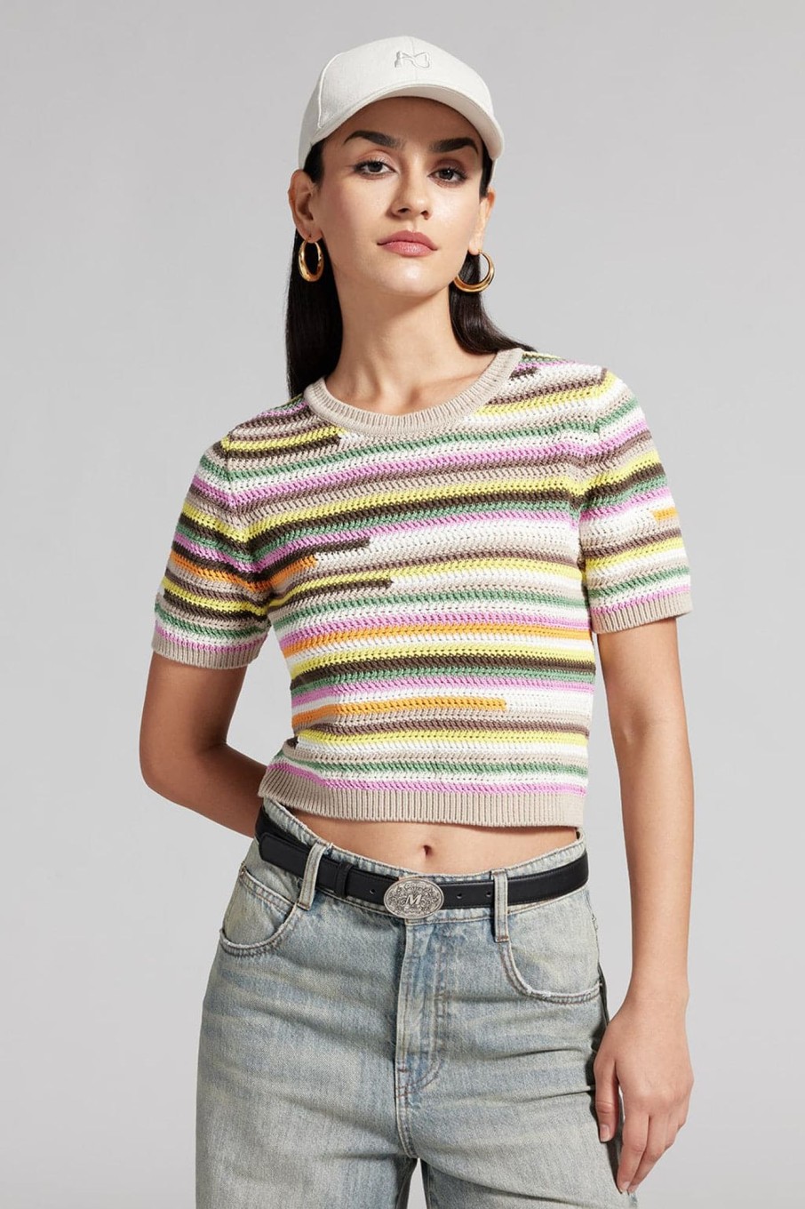 MISS SIXTY Sweaters | Colourful Striped Knit Top Multicolour