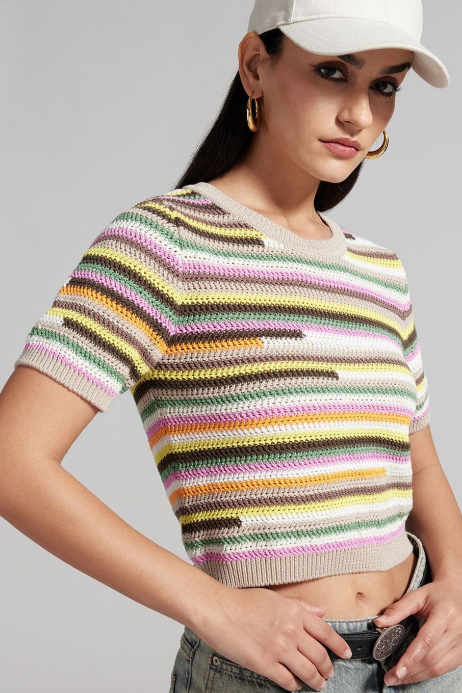 MISS SIXTY Sweaters | Colourful Striped Knit Top Multicolour