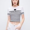 MISS SIXTY Sweaters | Crew Neck Striped Letter Sweatshirt