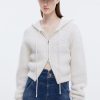 MISS SIXTY Sweaters | Hooded Double-Zip Woolen Jacket White