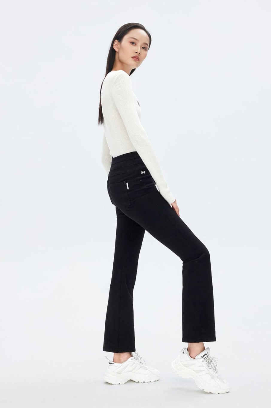 MISS SIXTY Flare | Stretchy High Waist Flared Jeans Black