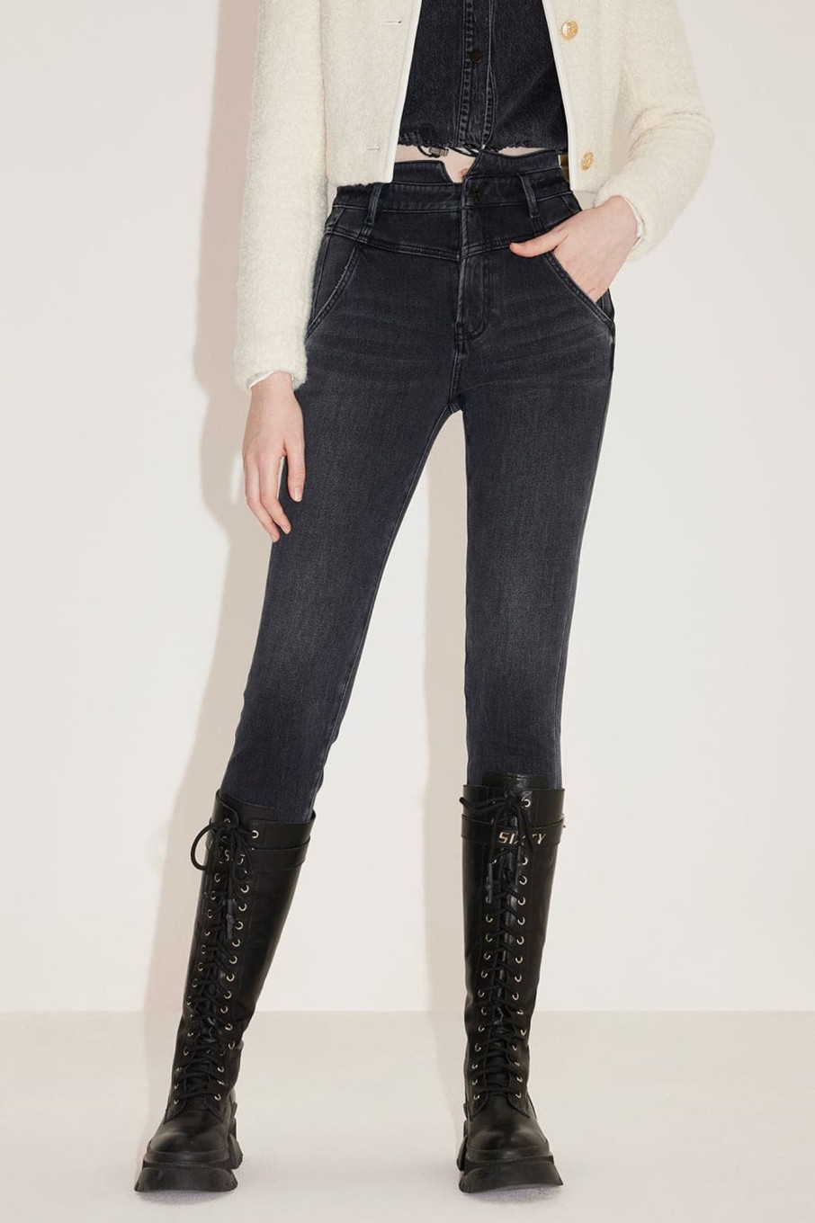 MISS SIXTY Jeans | Vintage Black And Gray Skinny Jeans Black Fog